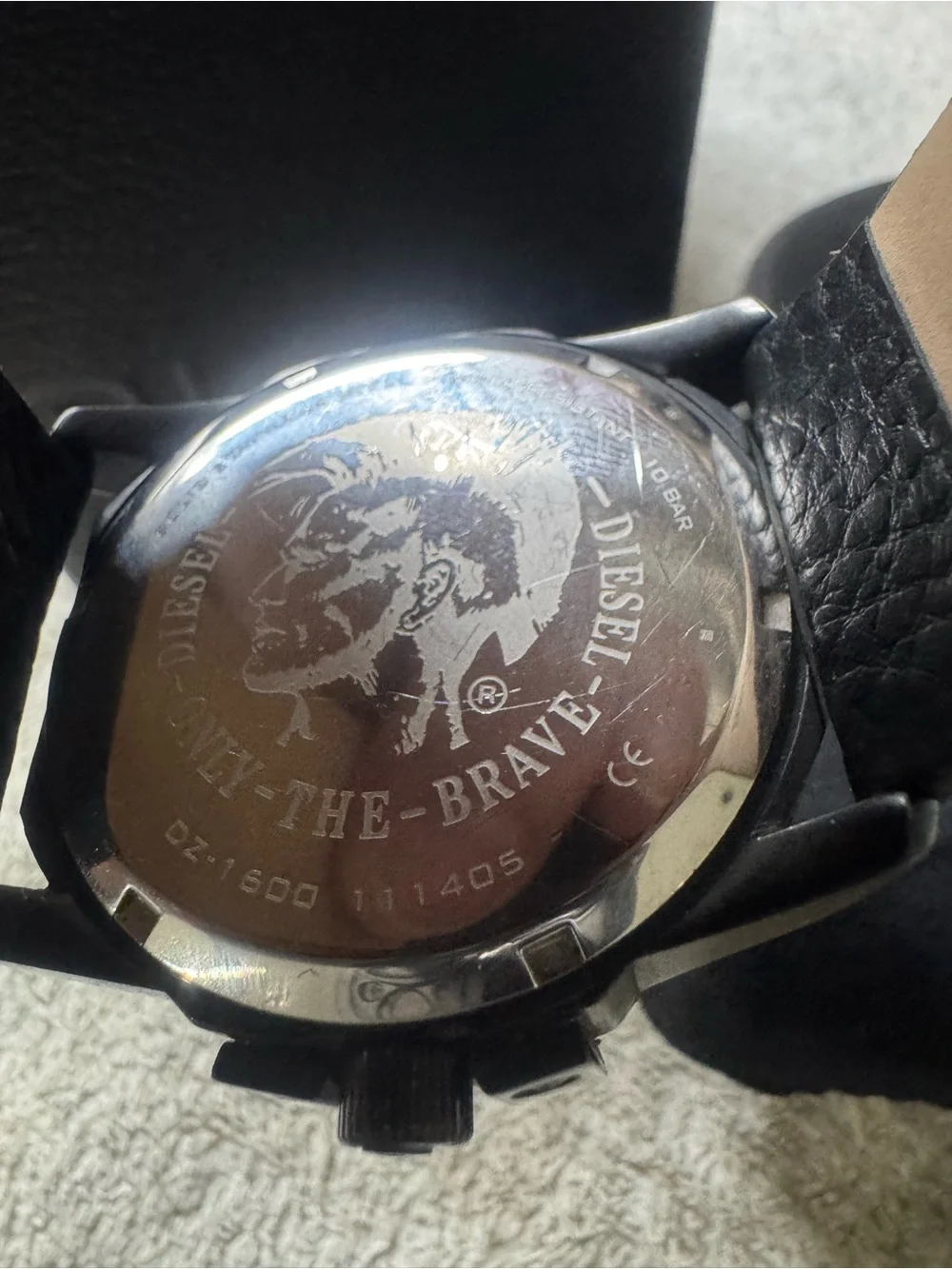 #50 Diesel Black Men's Analog Watch with Silver Accents